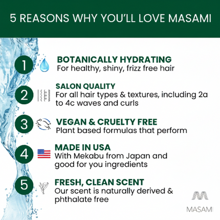 MASAMI Mekabu Hydrating Shine Serum – Frizz Control & Color Vibrancy